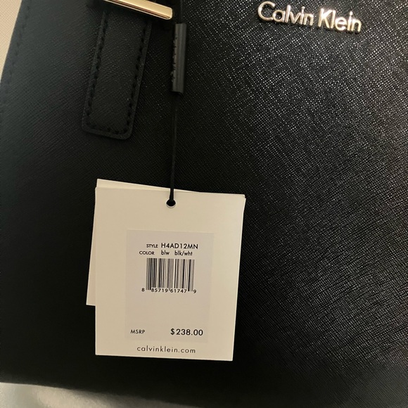 Black and White Calvin Klein Purse Bag - Picture 6 of 7